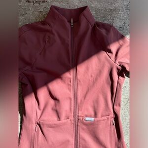 FIGS ContourKnit Scrub Jacket in Brown S